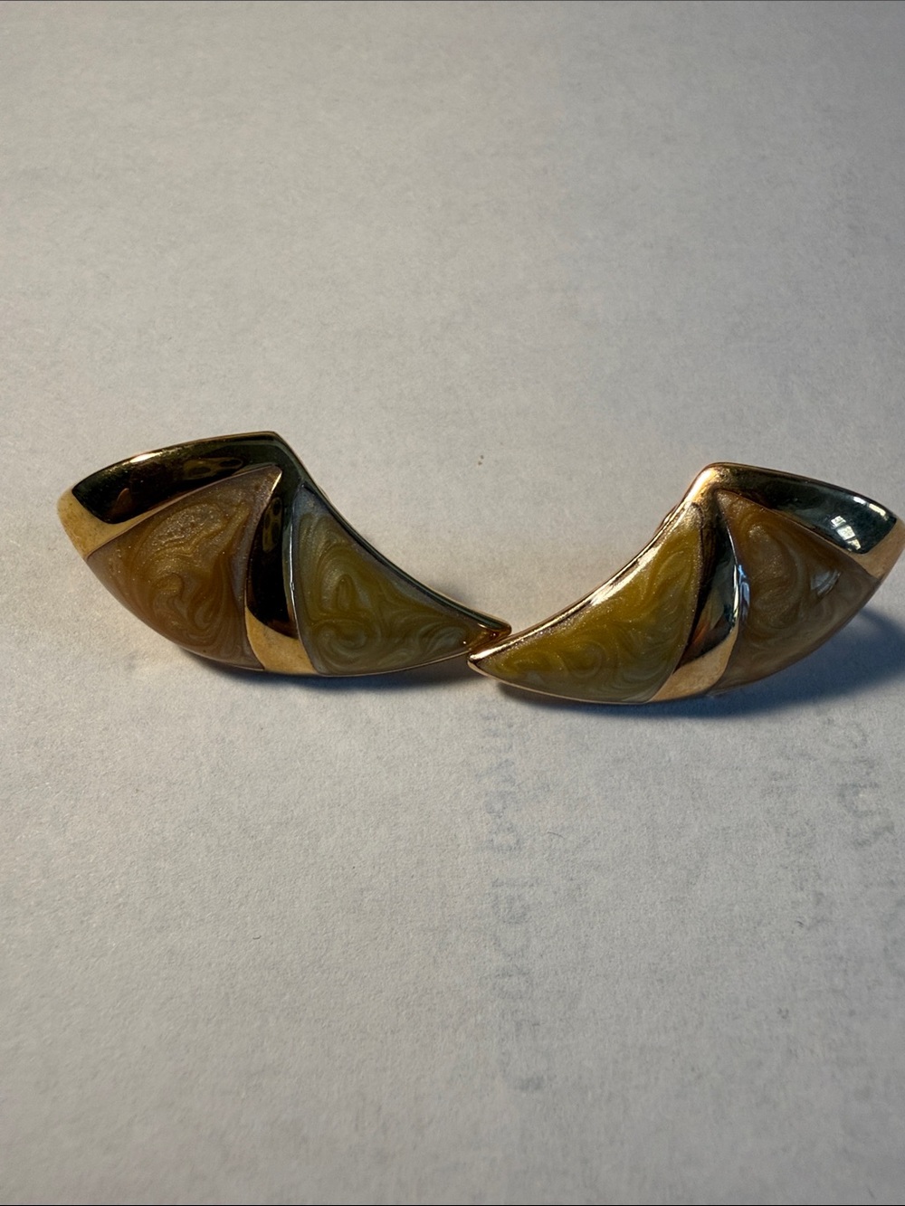Monet Gold-Tone Sculpted Clip-On Earrings